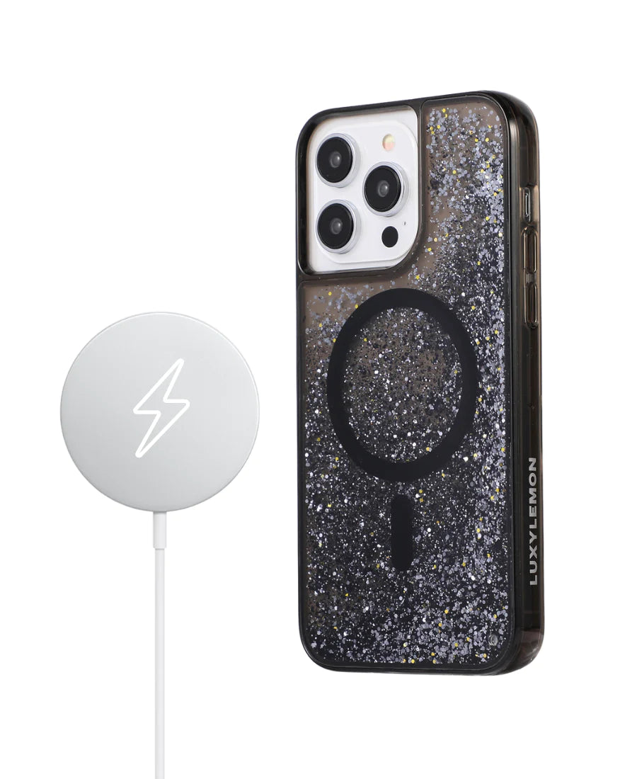 Black Glitter MagSafe Phone Case