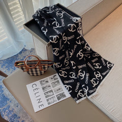 Monogram Letters Jacquard Cashmere Scarf