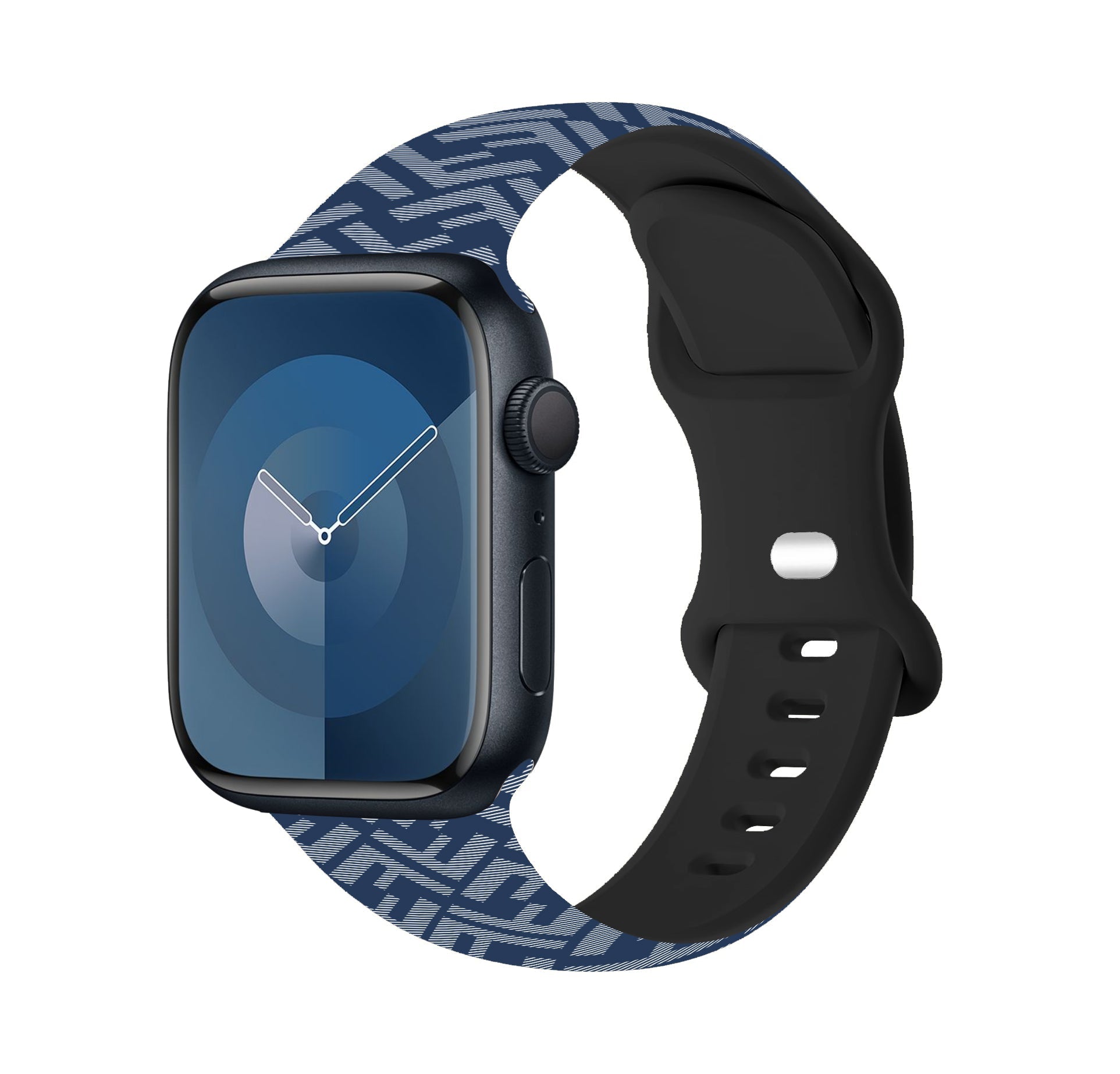 Retro F Embossed Silicone Apple Watch Band