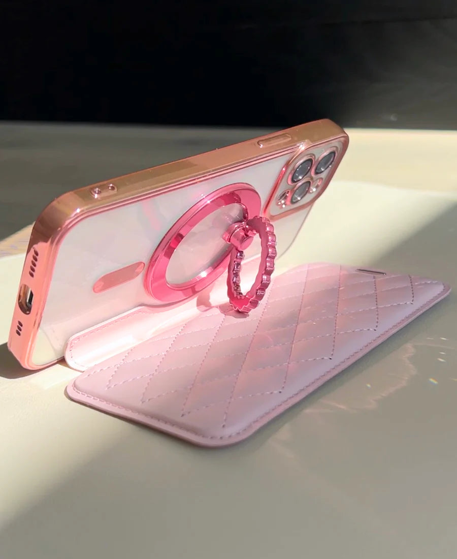 Pink MagSafe Flip Wallet Phone Case