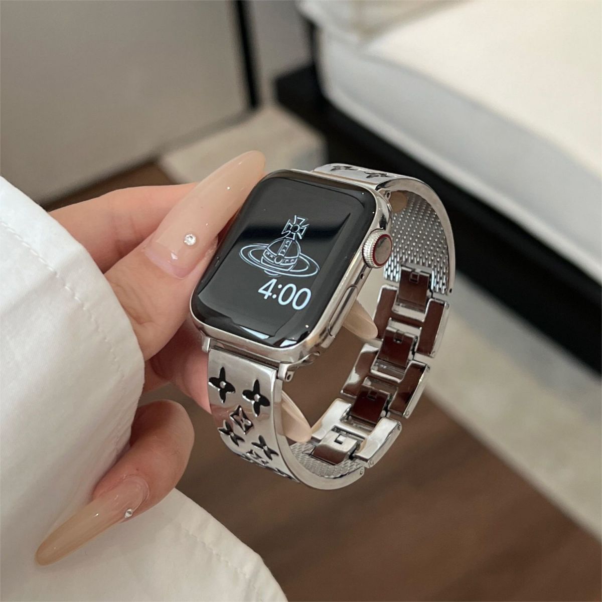 Embossed Metal Apple Watch Band