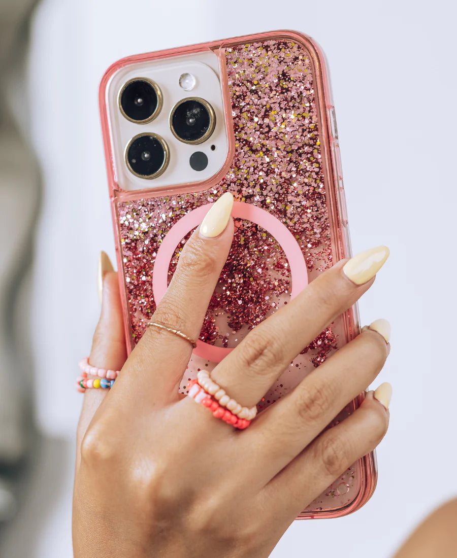 Pink Glitter MagSafe Phone Case