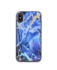 Royal Blue Holo Marble Battery Power Phone Case