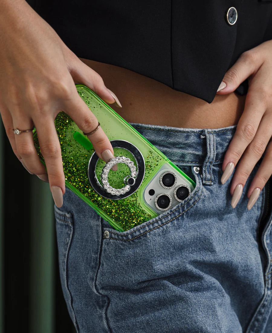 Green Glitter MagSafe Phone Case