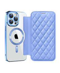 Blue MagSafe Flip Wallet Phone Case