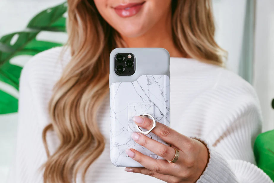 White Marble Ultra Battery Case