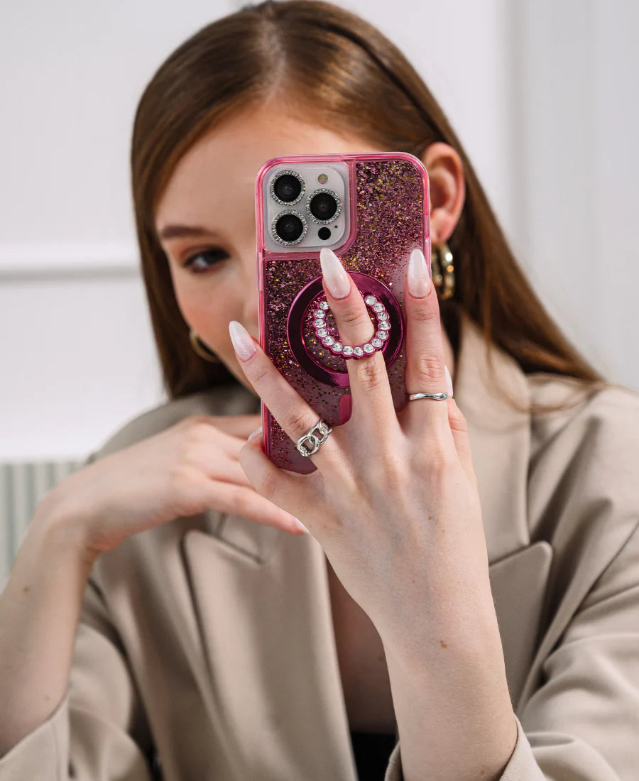 Pink Glitter MagSafe Phone Case