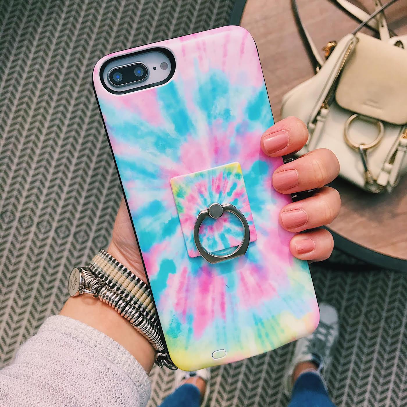 Rainbow Tie Dye Battery Case