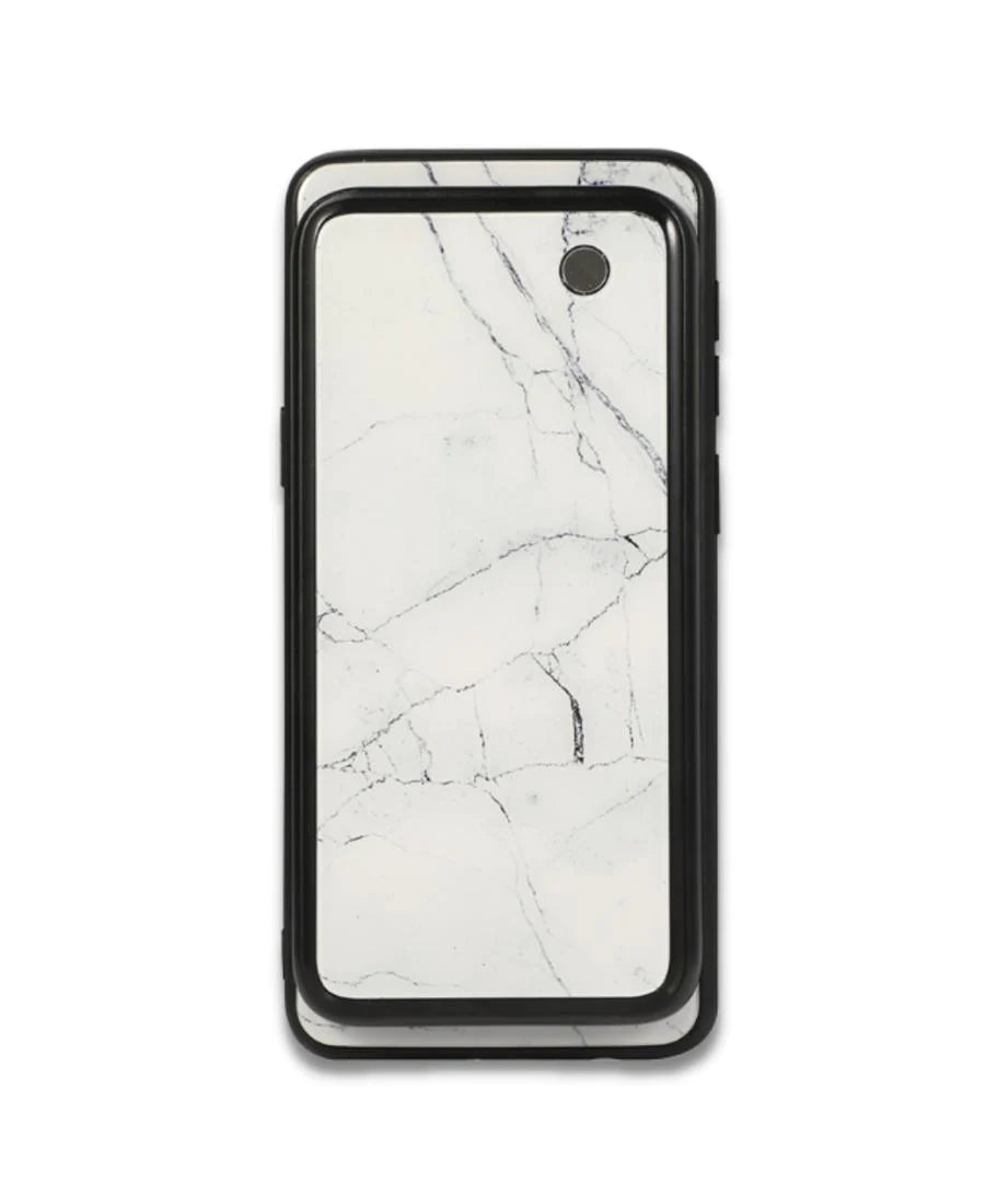 White Marble 2-in-1 Magnetic Battery Power Samsung Case