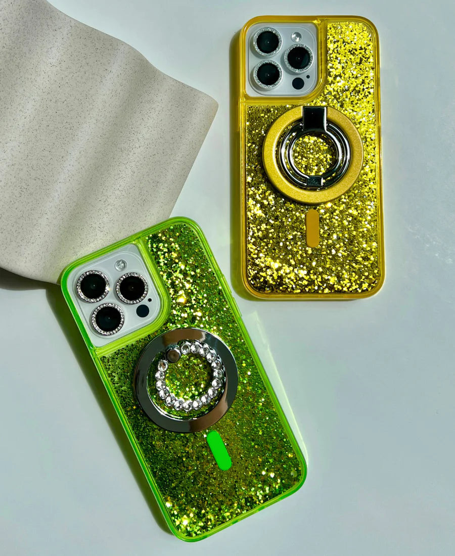 Green Glitter MagSafe Phone Case