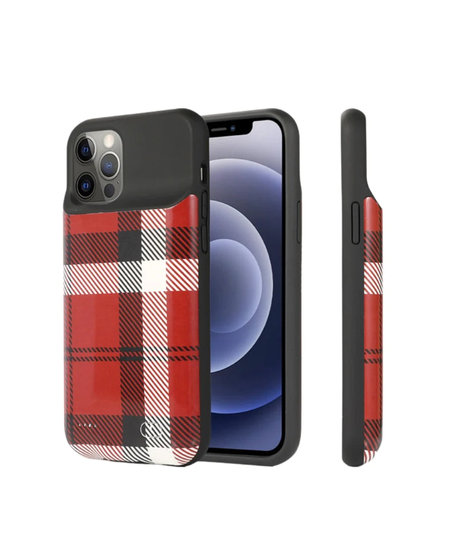 Red Plaid Ultra Battery Case