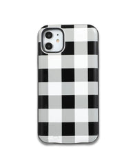 Black Check Battery Power Phone Case