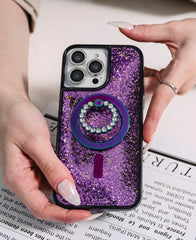 Purple Glitter MagSafe Phone Case