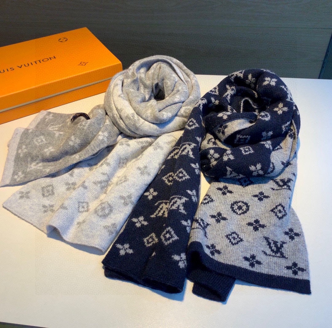 Monogram Elements Jacquard Knitted Scarf