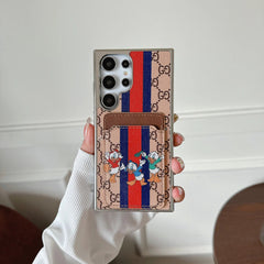 Leather Cartoon Duck Card Slot Samsung Galaxy Case