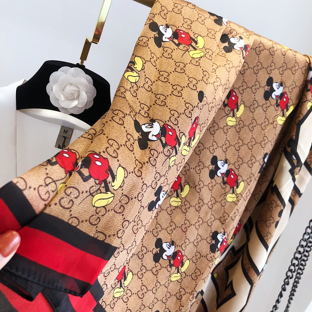 Classic Mickey Mouse Joint Silk Scarf