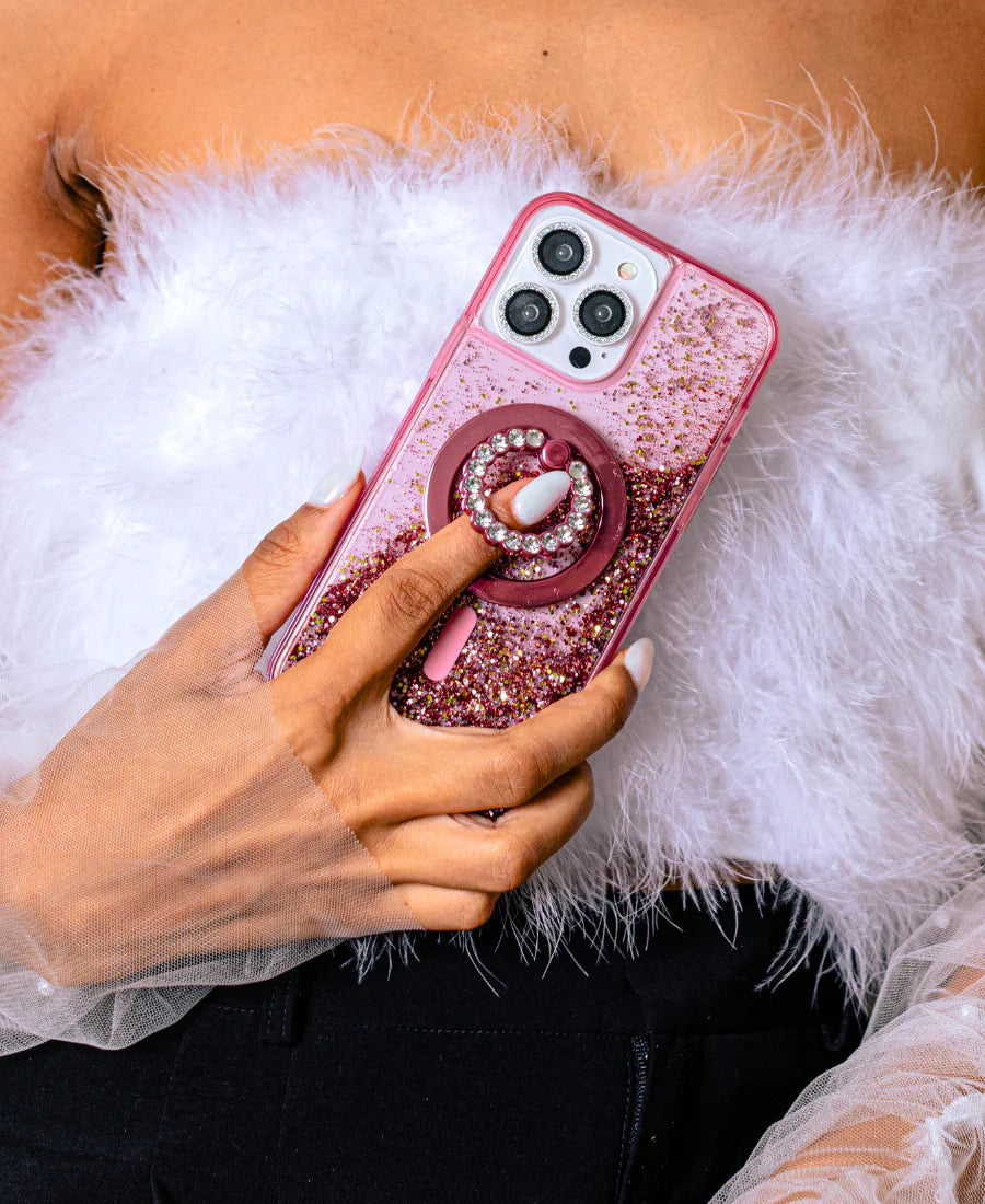 Pink Glitter MagSafe Phone Case