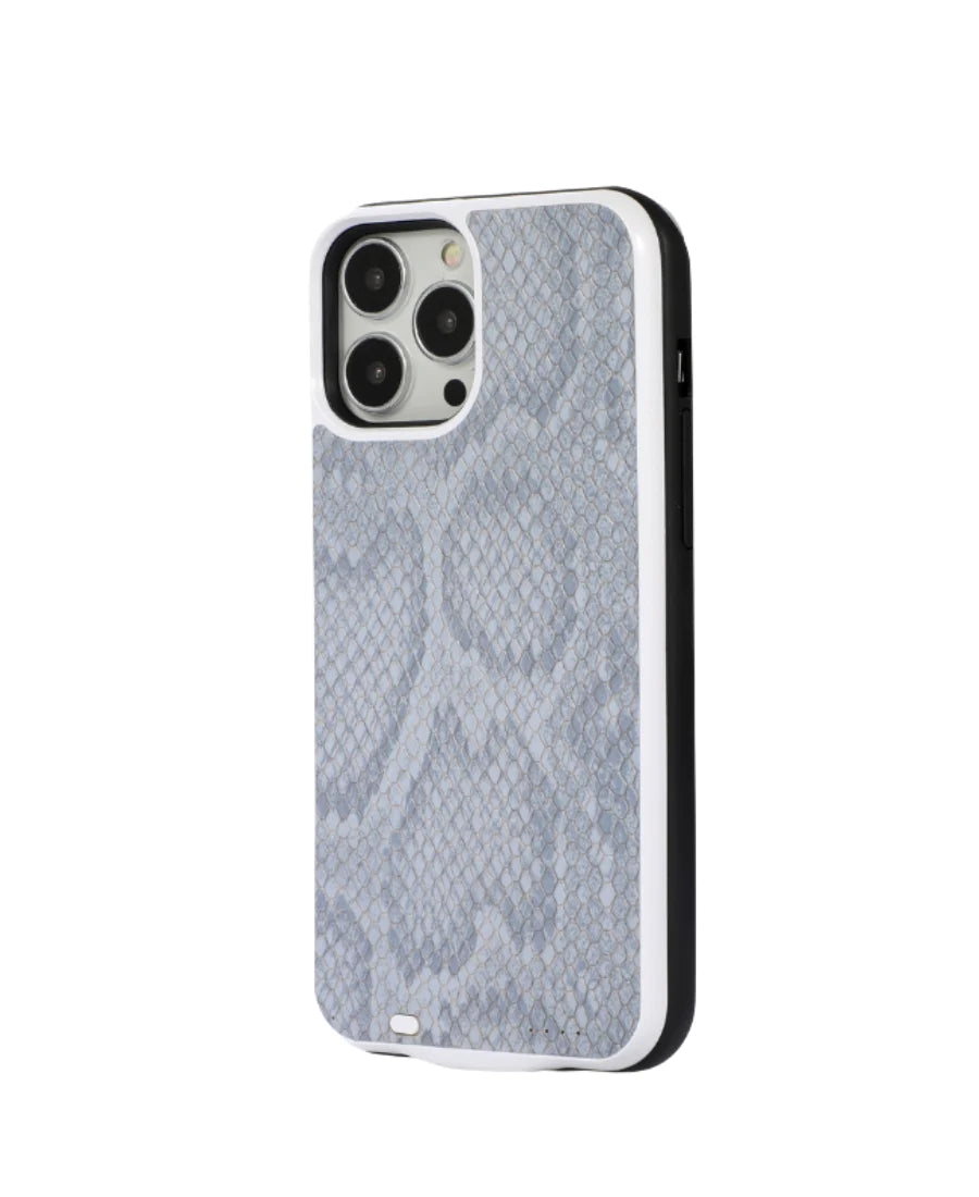 Dusty Blue Snakeskin Battery Case