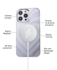 Silver Hearts MagSafe Phone Case