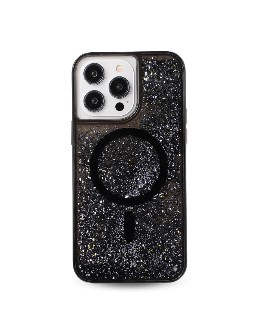 Black Glitter MagSafe Phone Case