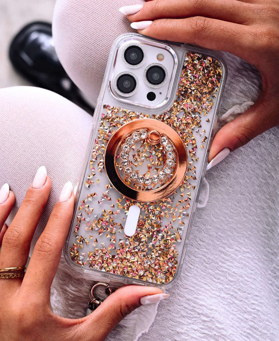 Rose Gold Diamond MagSafe Ring Holder