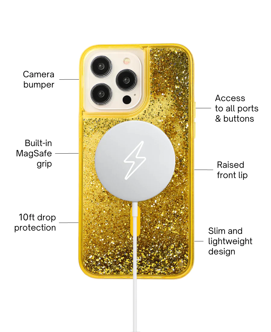 Gold Glitter MagSafe Phone Case