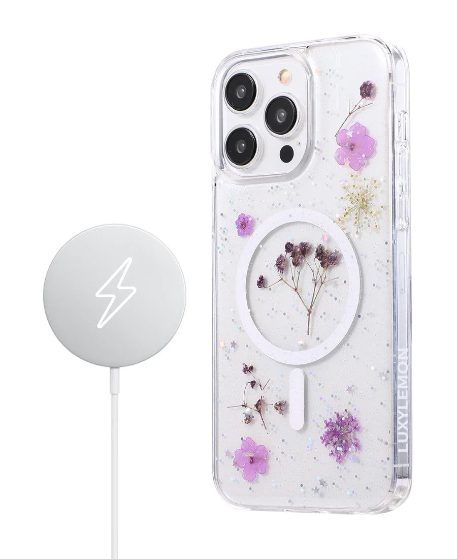 Violet Bouquet Floral MagSafe Phone Case