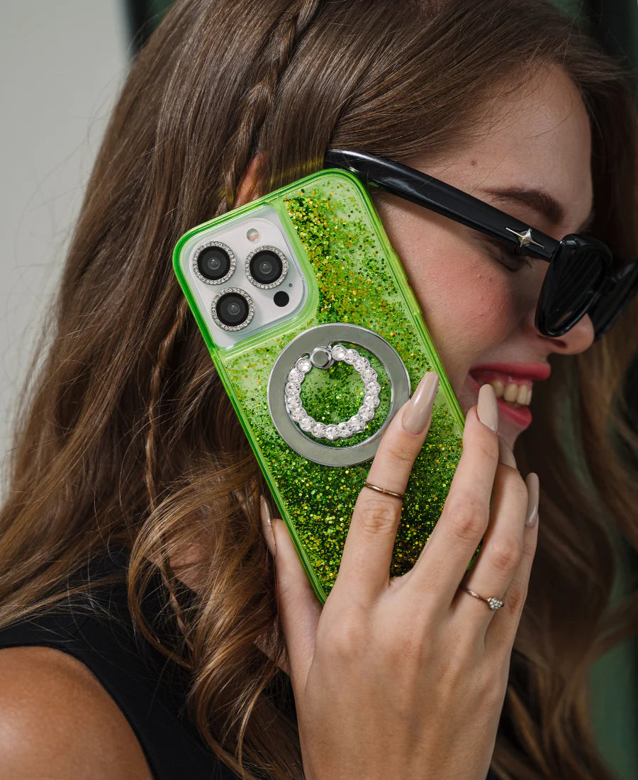 Green Glitter MagSafe Phone Case