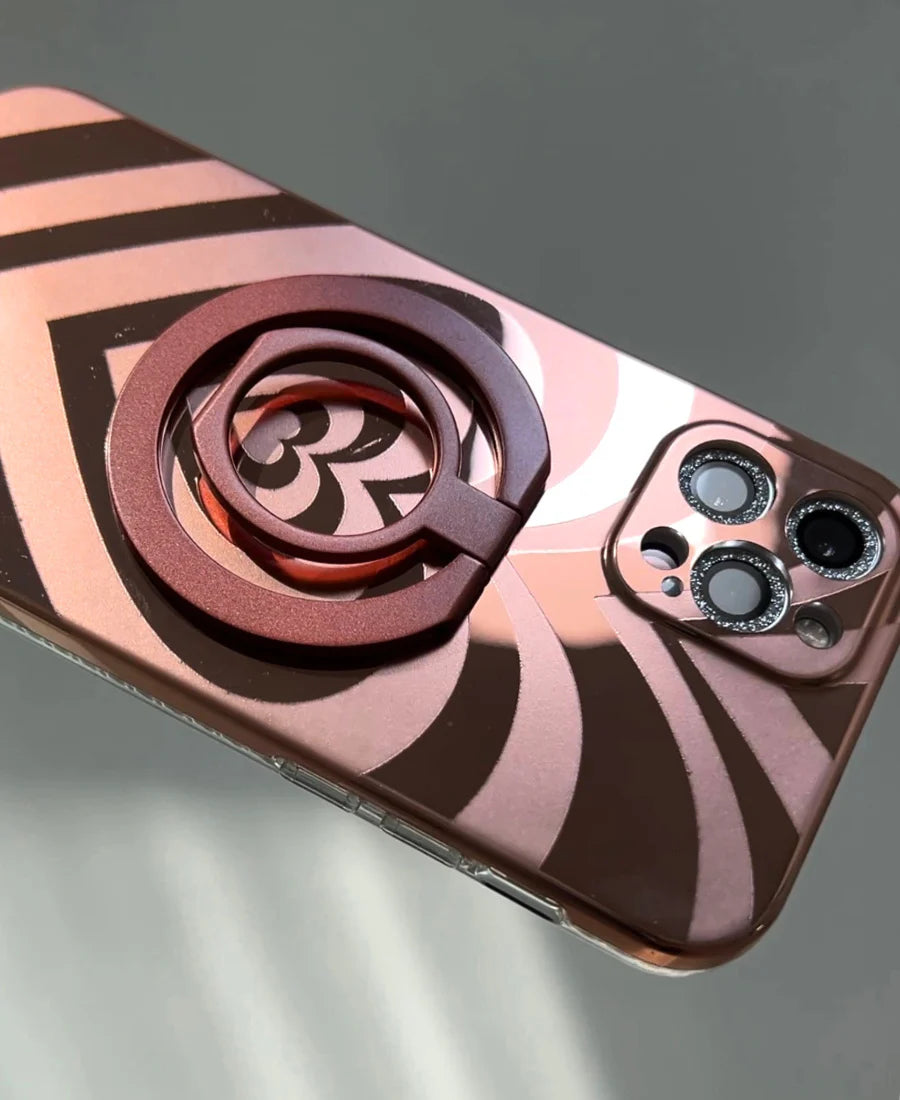 Rose Gold Hearts MagSafe Phone Case