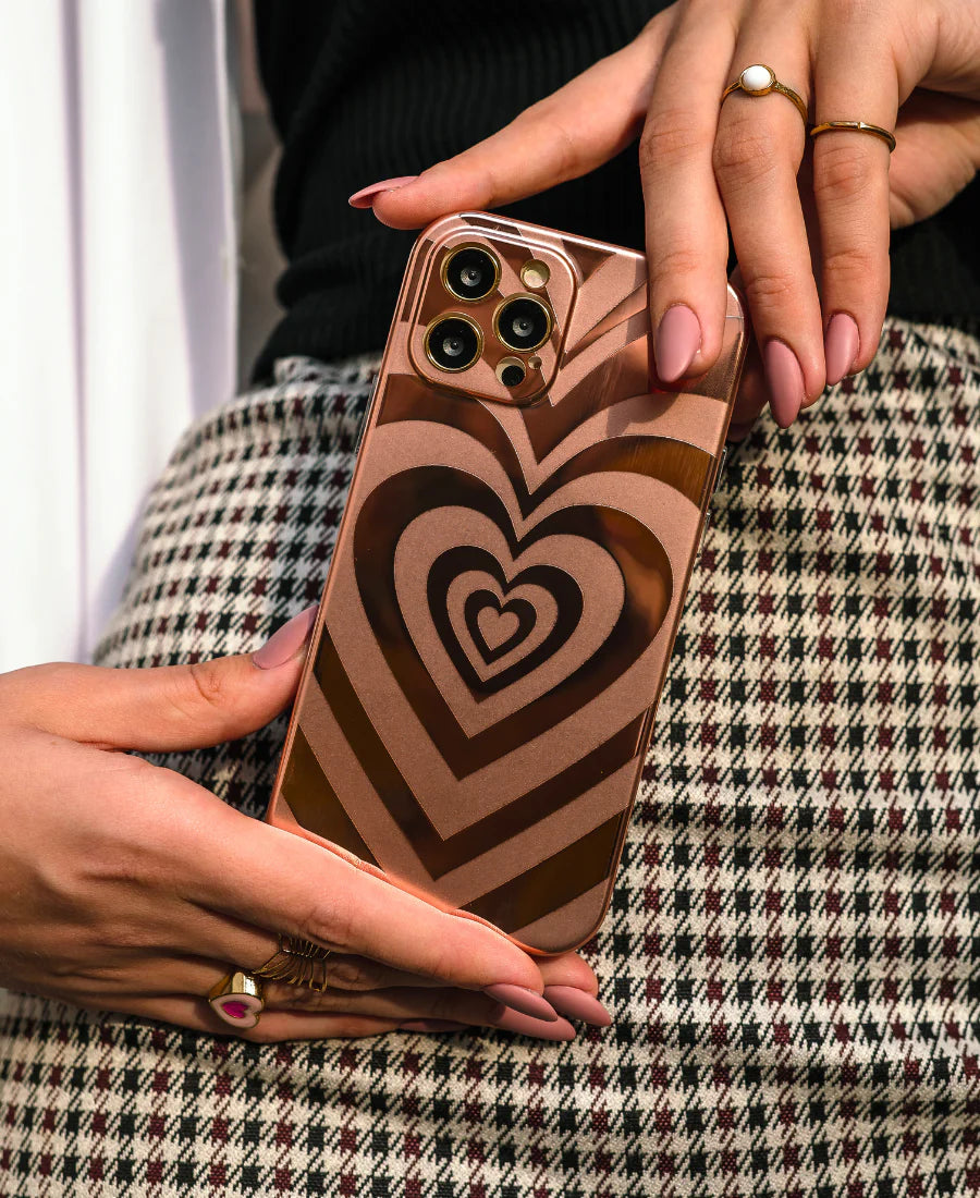 Rose Gold Hearts MagSafe Phone Case