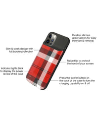 Red Plaid Ultra Battery Case