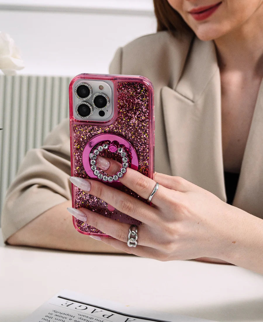 Pink Glitter MagSafe Phone Case