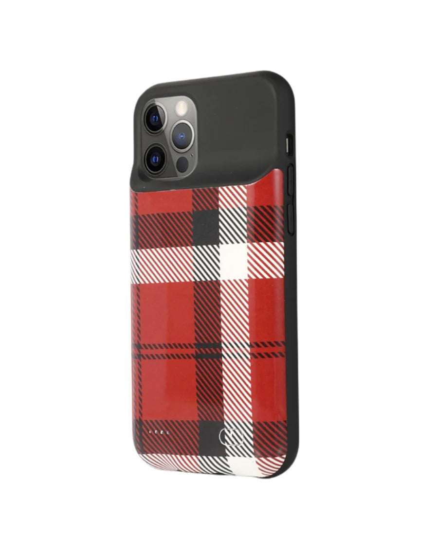 Red Plaid Ultra Battery Case