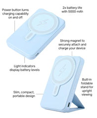 Blue MagSafe Battery Booster Stand