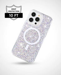 Silver Sparkle MagSafe Phone Case