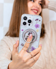 Violet Bouquet Floral MagSafe Phone Case