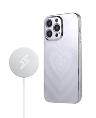 Silver Hearts MagSafe Phone Case