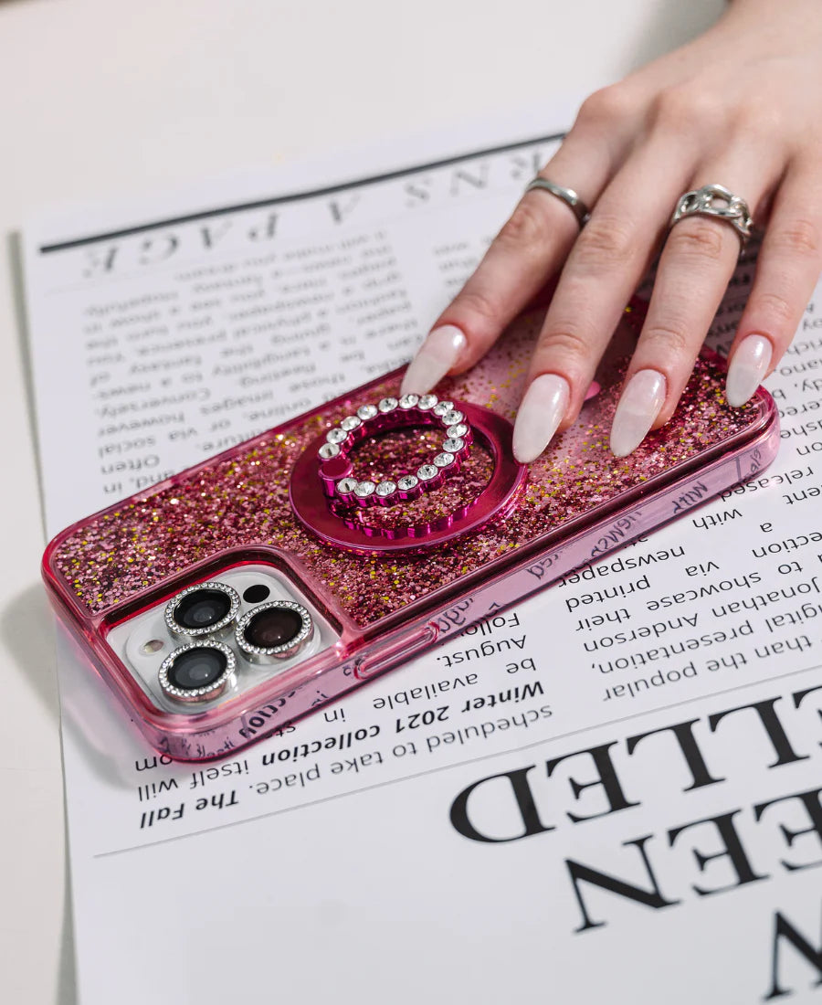 Pink Glitter MagSafe Phone Case