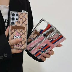 Leather Cartoon Duck Card Slot Samsung Galaxy Case