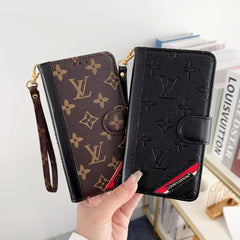 Luxury Stitching Monogram Flip Wallet Leather Case