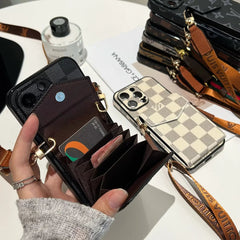 Elegant Crossbody Leather Wallet Phone Case