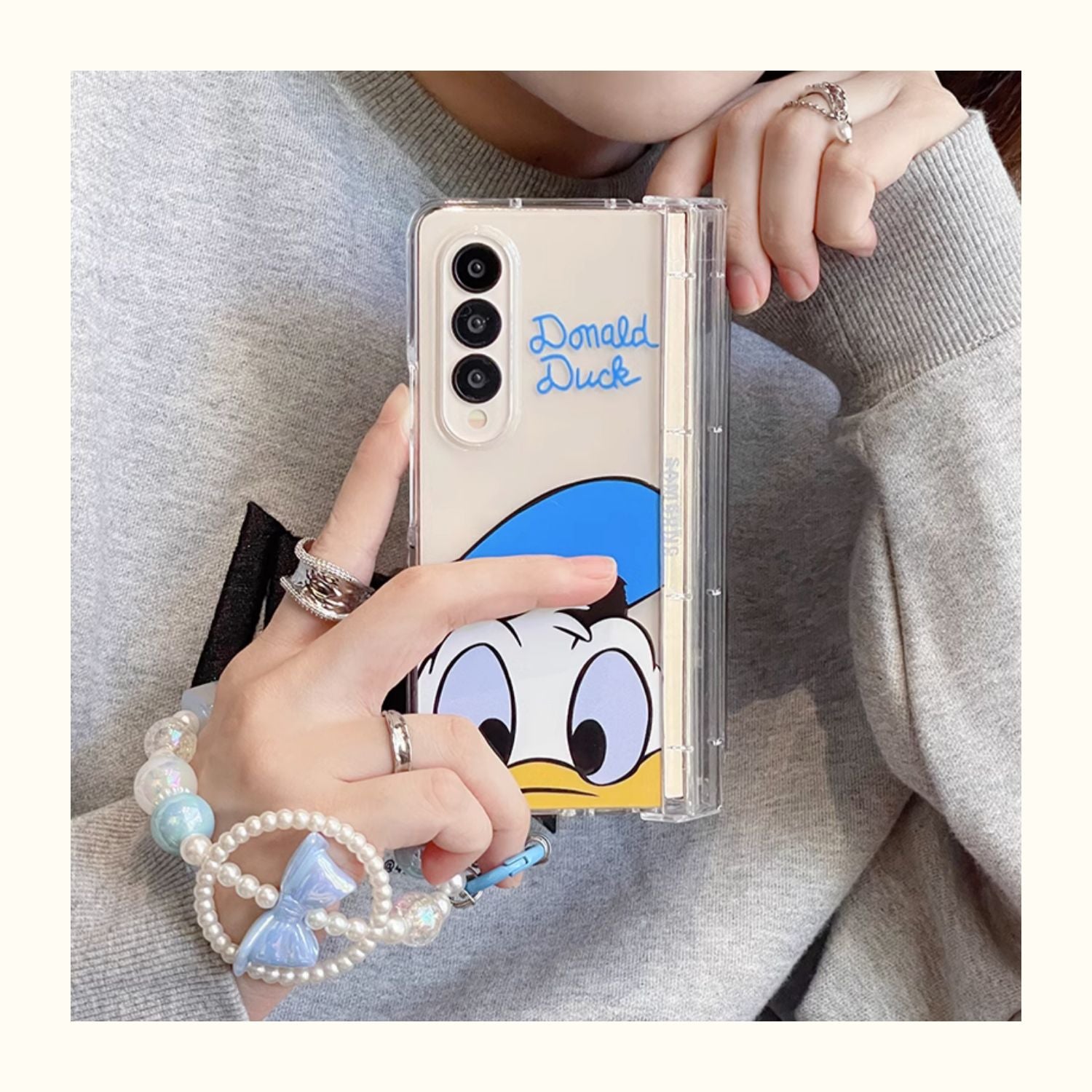 Cute cartoon silicone Fold Case