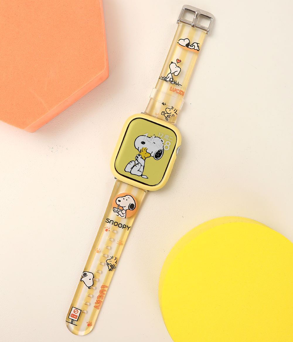 Cute cartoon silicone transparent watch strap