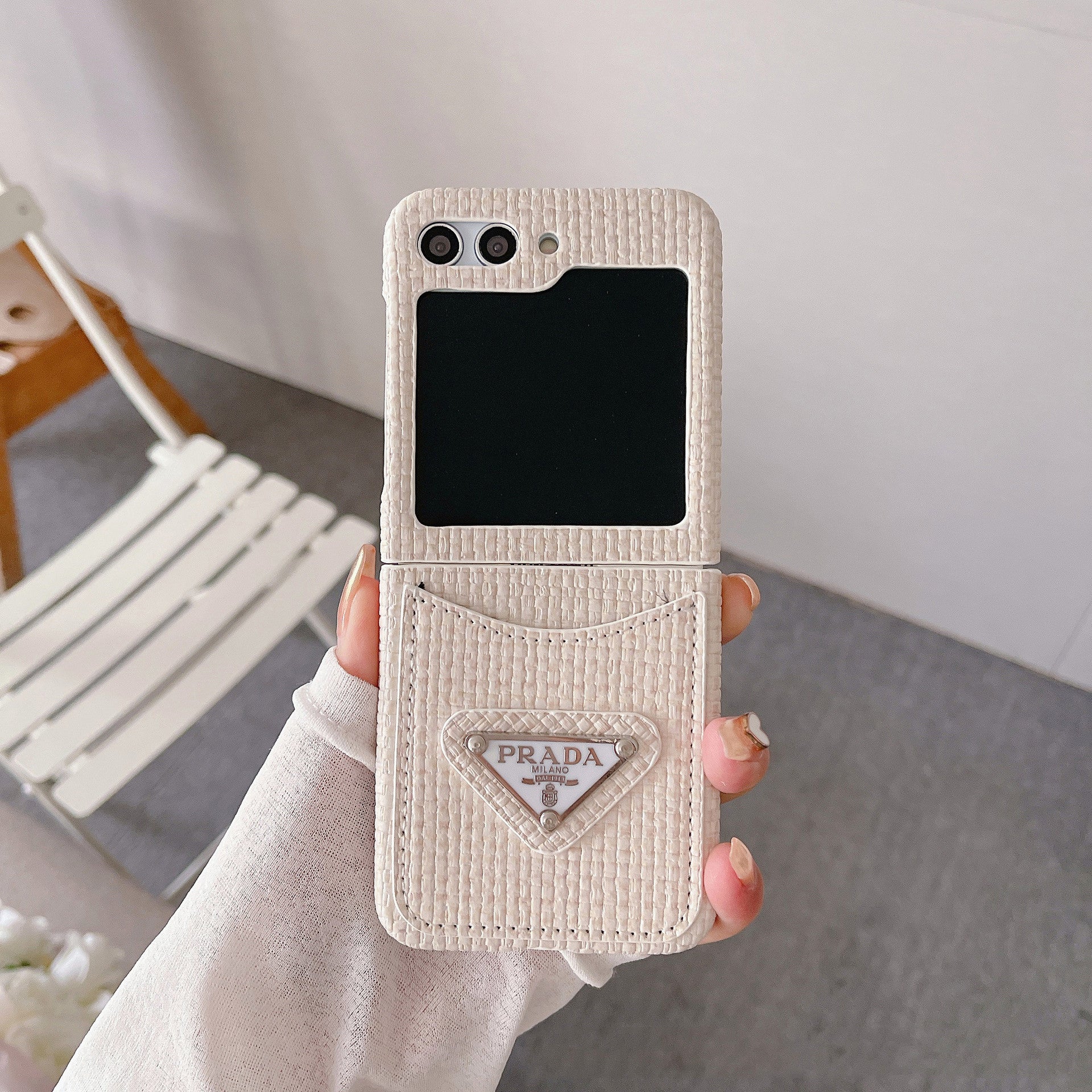 Triangle Logo Card Case for Galaxy Z Flip