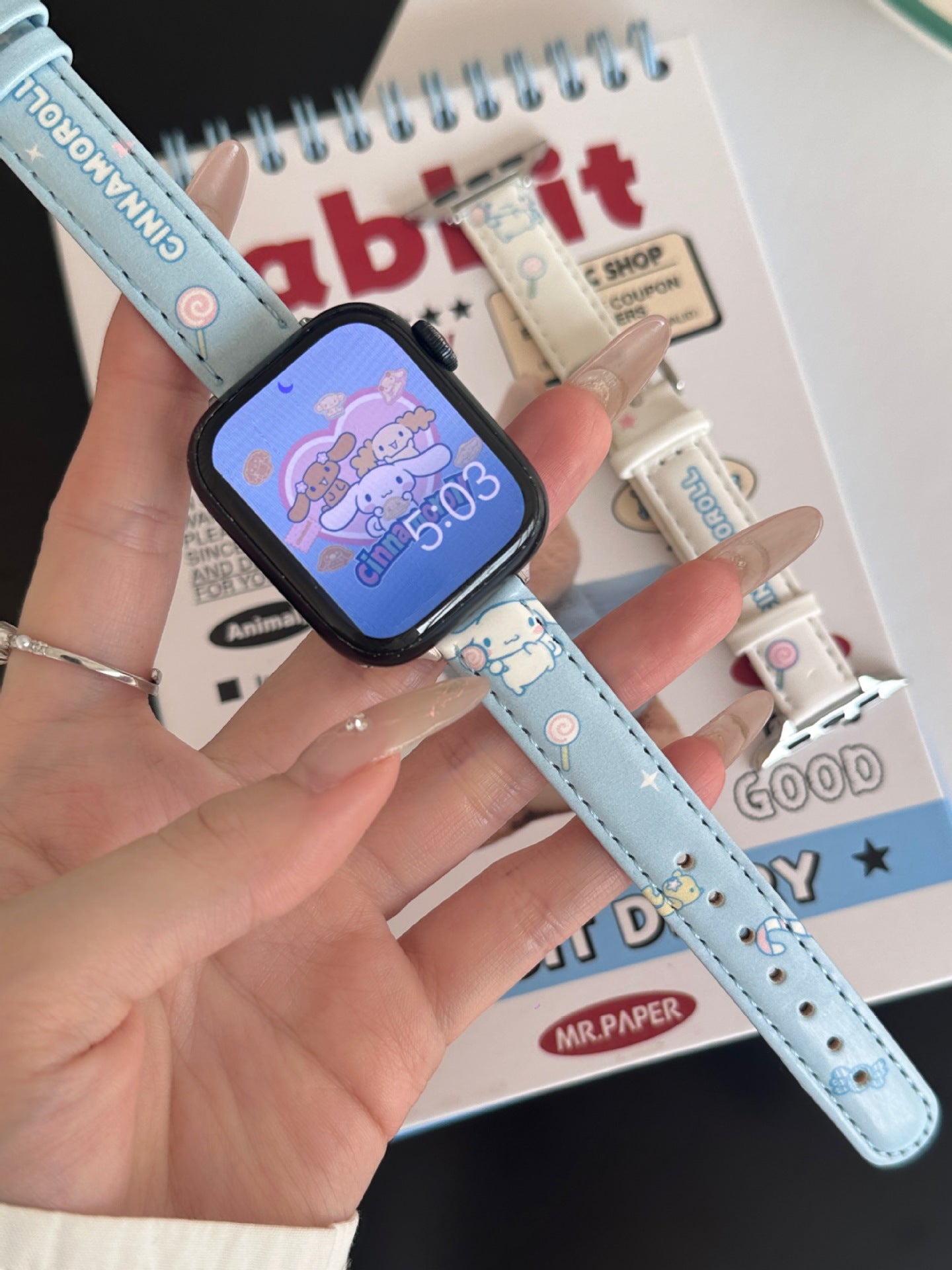 Cute cartoon leather strap