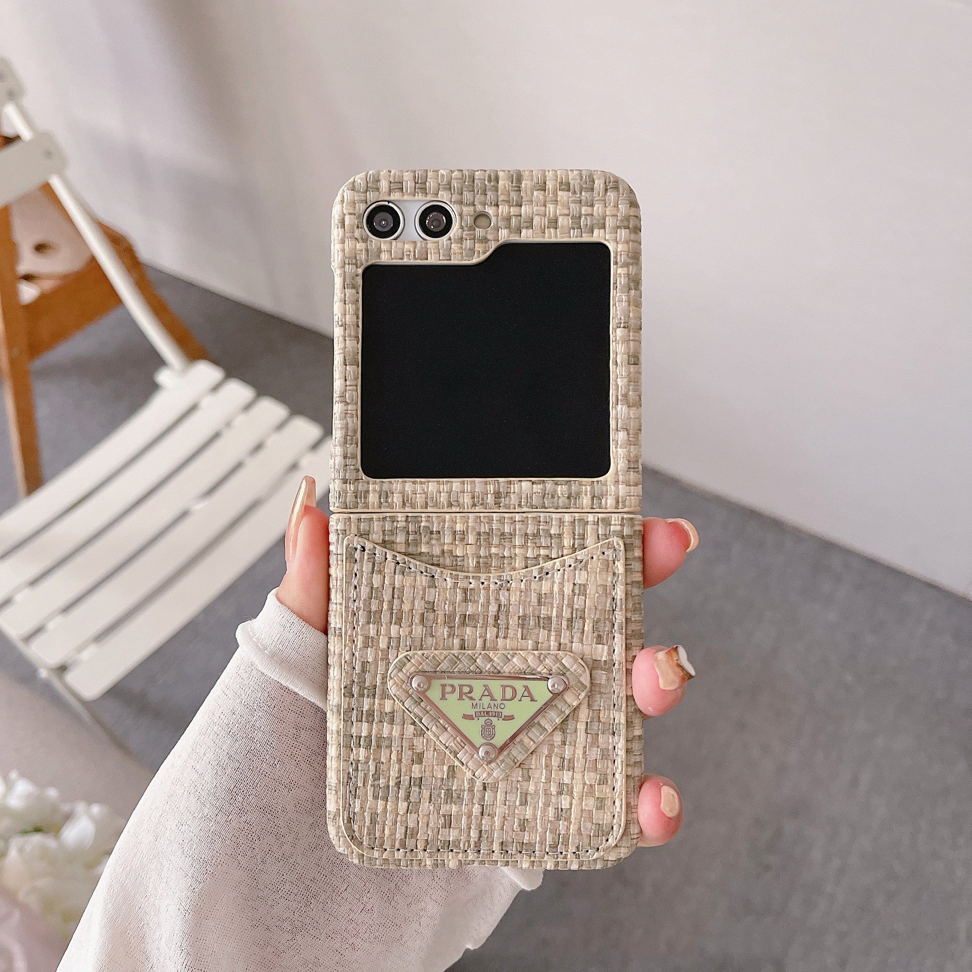 Triangle Logo Card Case for Galaxy Z Flip