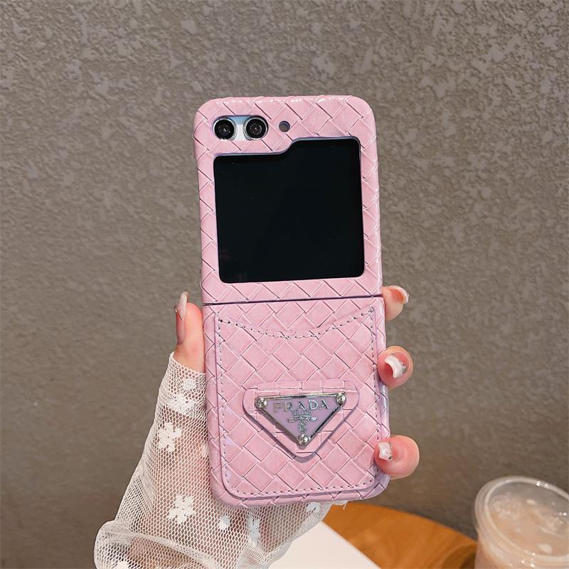 Multicolor Triangle Logo Card Case for Galaxy Z Flip