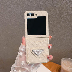 Multicolor Triangle Logo Card Case for Galaxy Z Flip