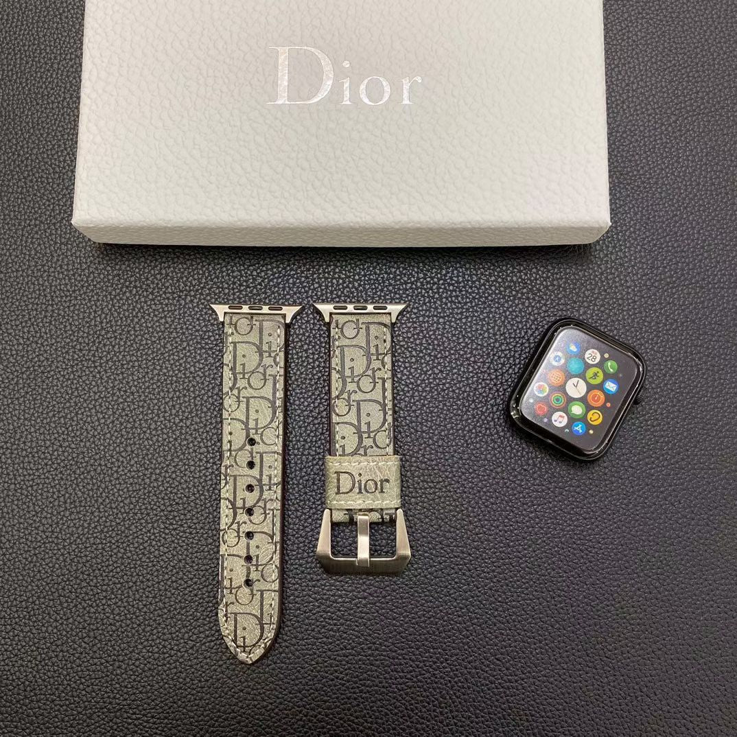 Embossed Fashion Leather Apple Watch Band