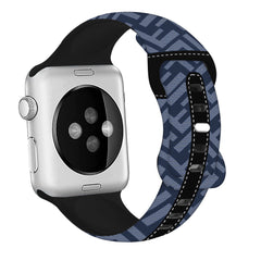 Retro F Embossed Silicone Apple Watch Band